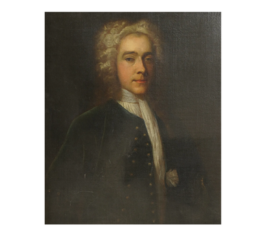 Antique French Portrait of a Fine Gentleman Oil on Canvas Painting Late 18th Century | Work of Man