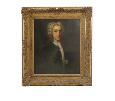 Antique French Portrait of a Fine Gentleman Oil on Canvas Painting Late 18th Century | Work of Man
