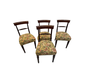 AF2-260: Antique Set of Four English Regency Mahogany Side Chairs Early 19th Century