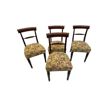 Antique Set of Four English Regency Mahogany Side Chairs Early 19th Century | Work of Man