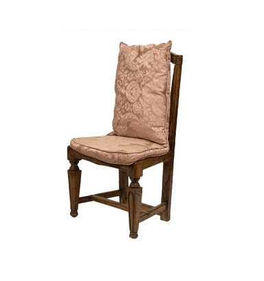 Antique Early 19th Century French Provincial Walnut Childs Chair With Rush Seat | Work of Man