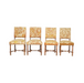 Antique Renaissance Revival Side Chairs With Needlepoint Upholstery Set of Four Late 19th Century