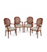 Modern Louis XVI Style Cane Back Fauteuils Set of Four | Work of Man
