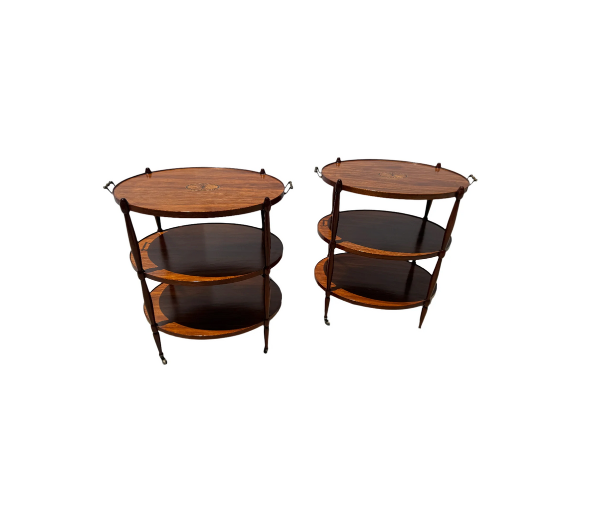Restored Pair English Regency Oval Serving Bar Tables | Work of Man ...