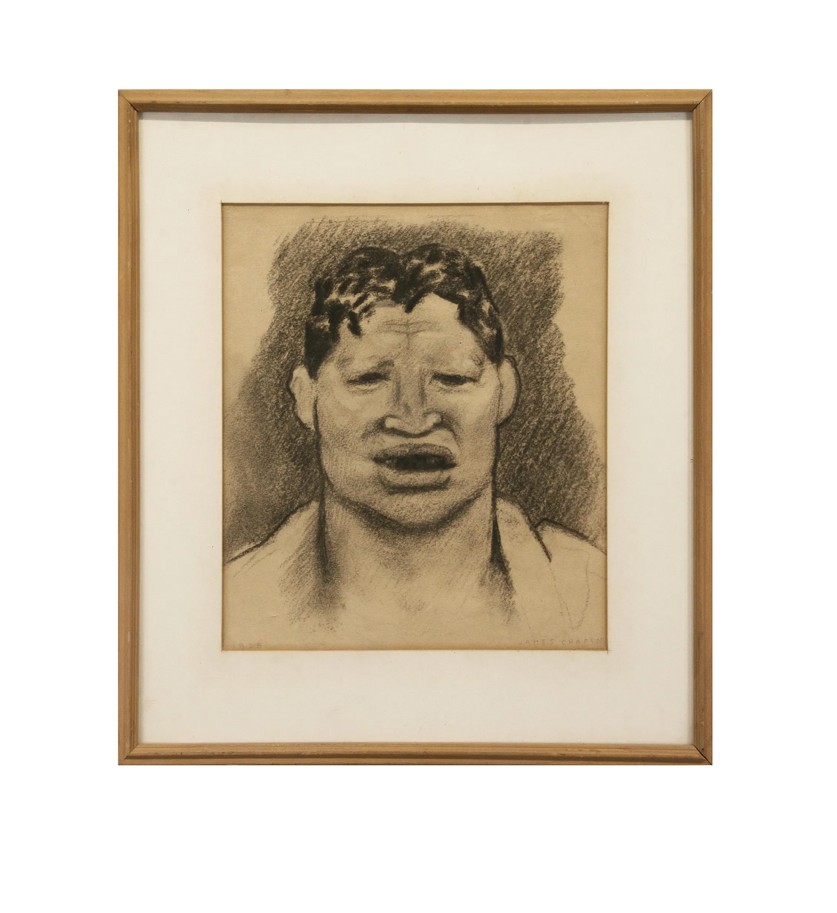 James Ormsbee Chapin Pencil Drawing Head Beaten Boxer | Work of