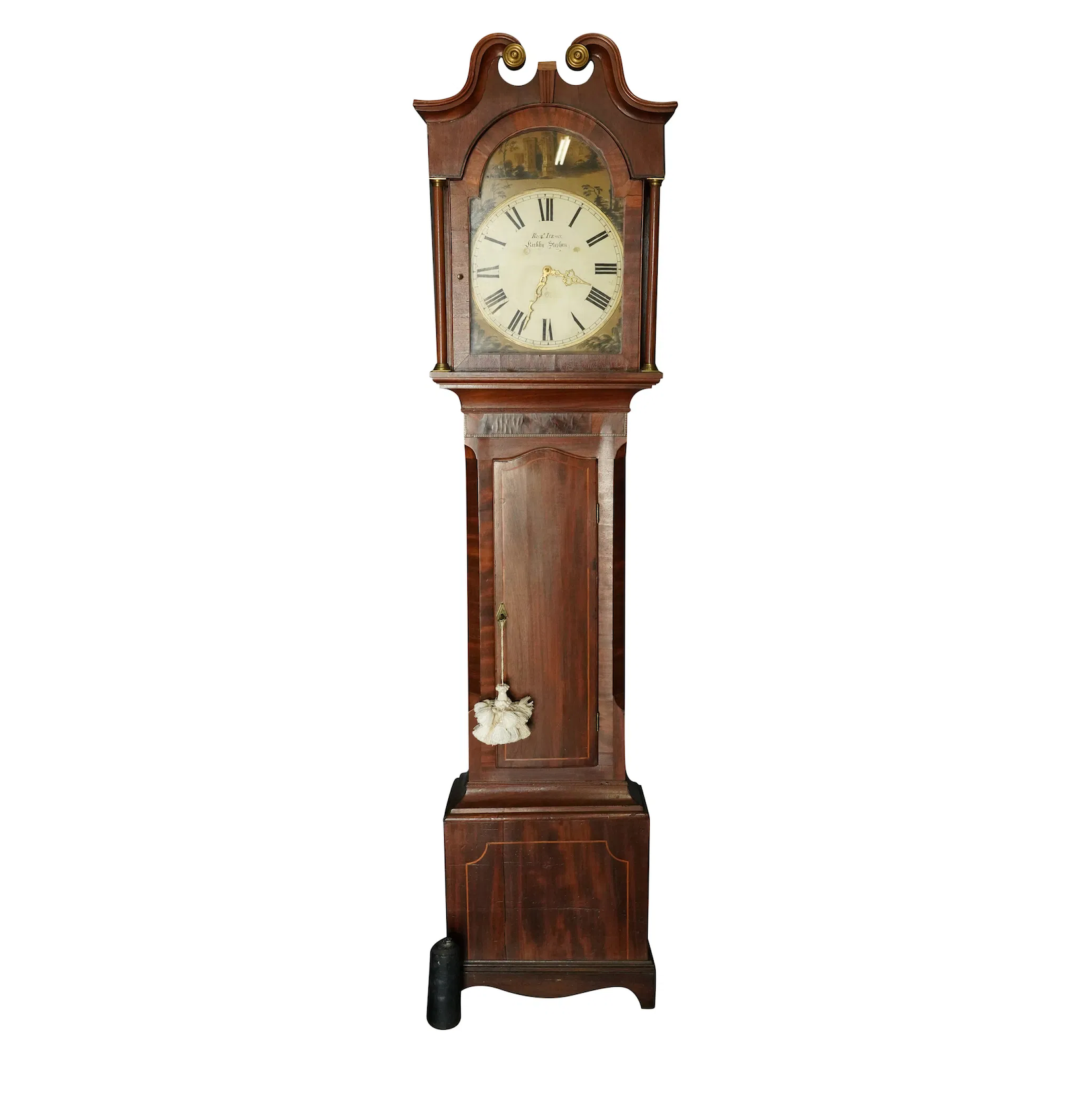 Antique Early 19th Century American Federal Mahogany Tall Case Clock | Work of Man