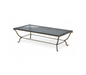 Contemporary Hand Forged Wrought Iron Coffee Table With Glass Top | Work of Man