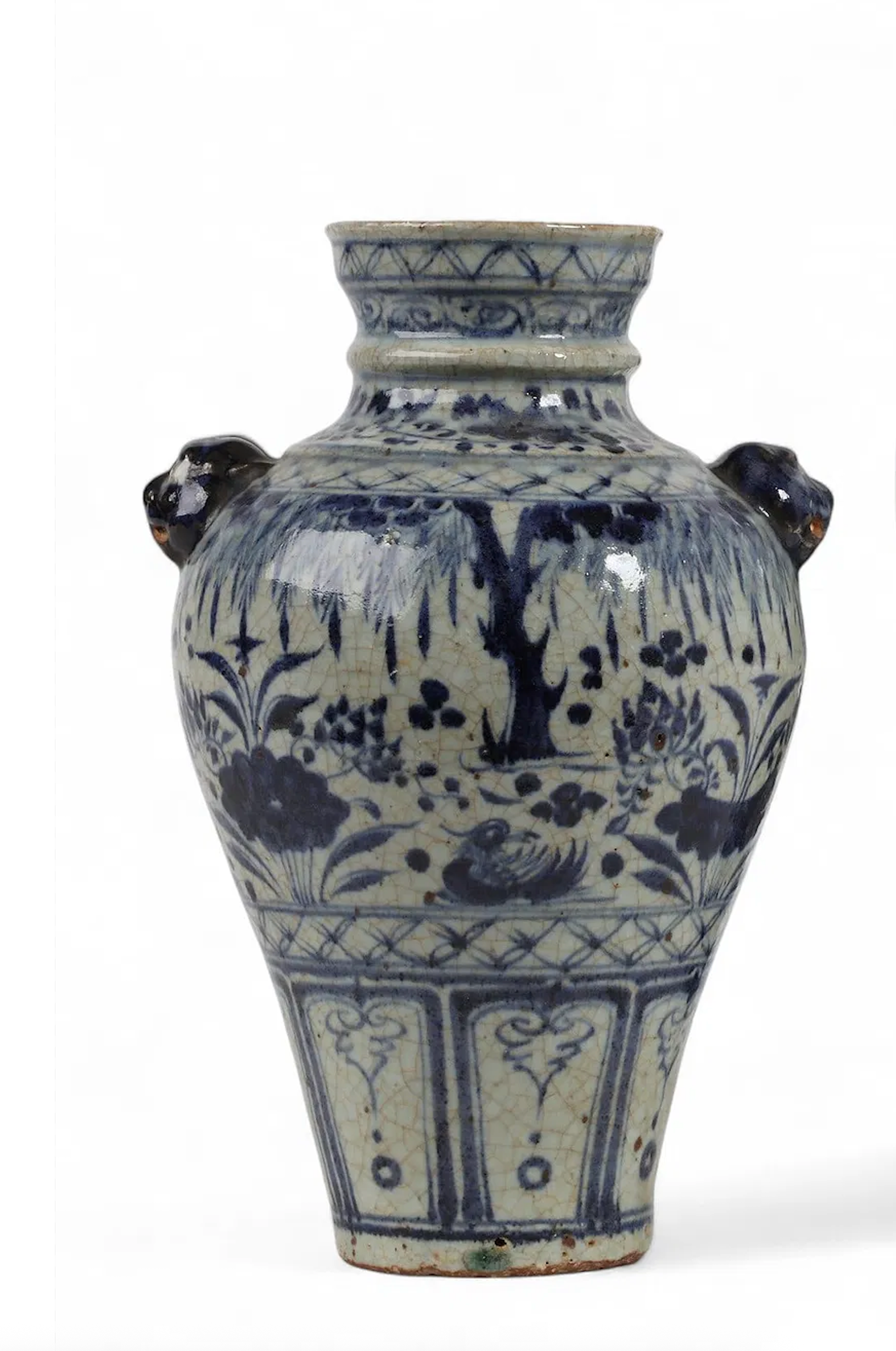 Chinese Blue and White Glazed Porcelain Vase | Work of Man