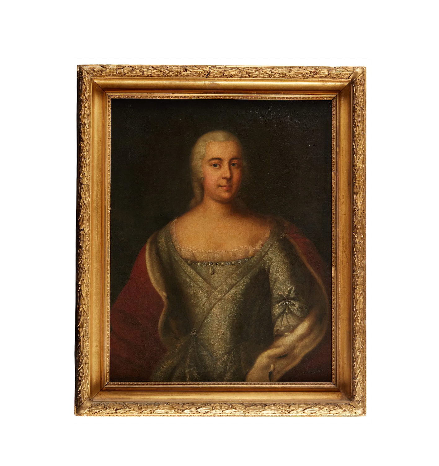 Antique 18th Century French Oil Portrait Painting of Catherine the Great | Work of Man