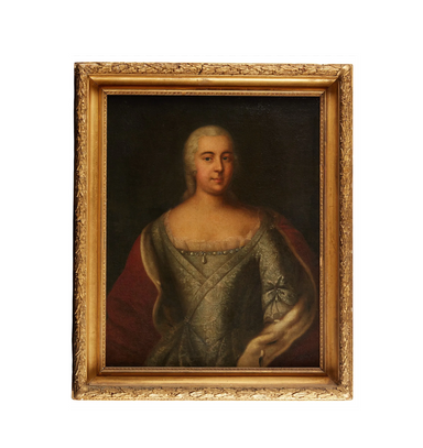 Antique 18th Century French Oil Portrait Painting of Catherine the Great | Work of Man