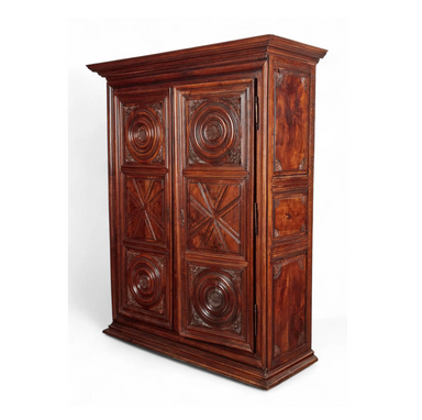 Antique Louis XIV Provincial Carved Walnut Armoire Mid 17th Century | Work of Man