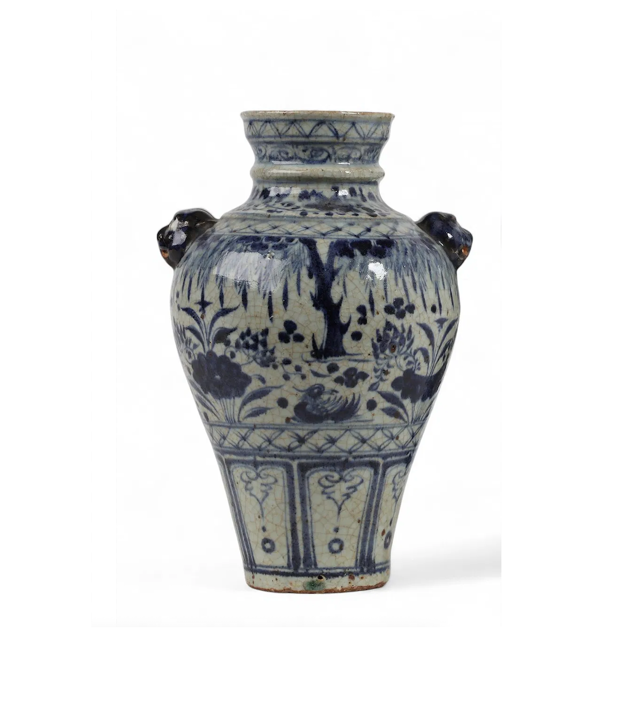 Chinese Blue and White Glazed Porcelain Vase | Work of Man