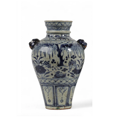 Chinese Blue and White Glazed Porcelain Vase | Work of Man
