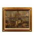 Oani American WPA Ashcan Oil on Canvas Painting of Boats at Harbor | Work of Man