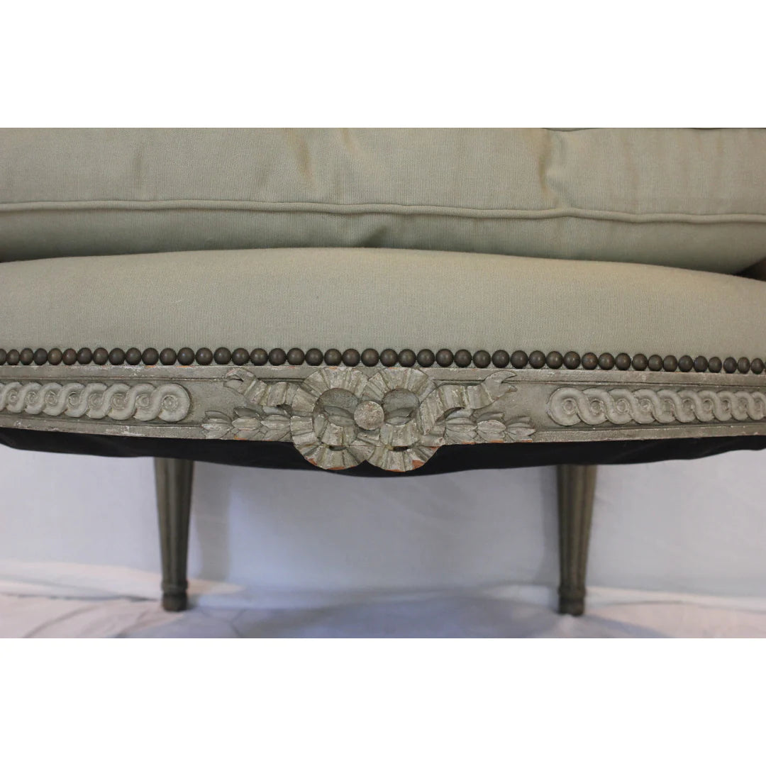 AF2-347: Antique Late 19th Century Louis XVI Style Bergere - Purchased from the Estate of Doris Duke - New Jersey Farm