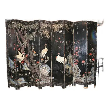 antique-late-19th-century-chinese-eight-panel-coromandel-screen | Work of Man