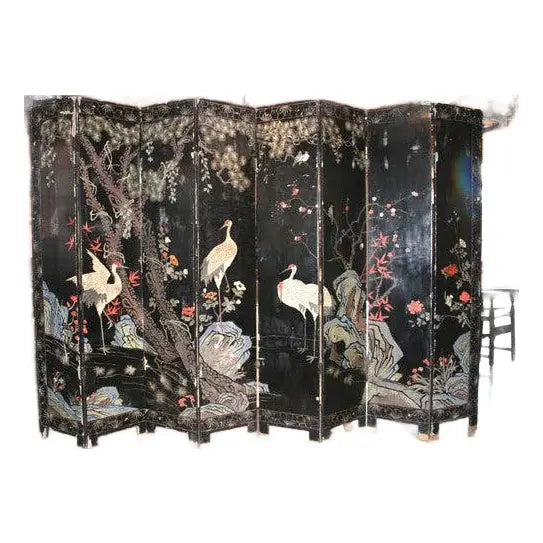 antique-late-19th-century-chinese-eight-panel-coromandel-screen | Work of Man