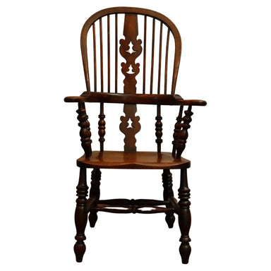 Antique Early - Mid 19th Century Walnut &amp; Elm American Sack Back Windsor Armchair | Work of Man