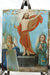 Russian Icon Christ With Arch Angeles Oil on Wood Board 19th Century | Work of Man