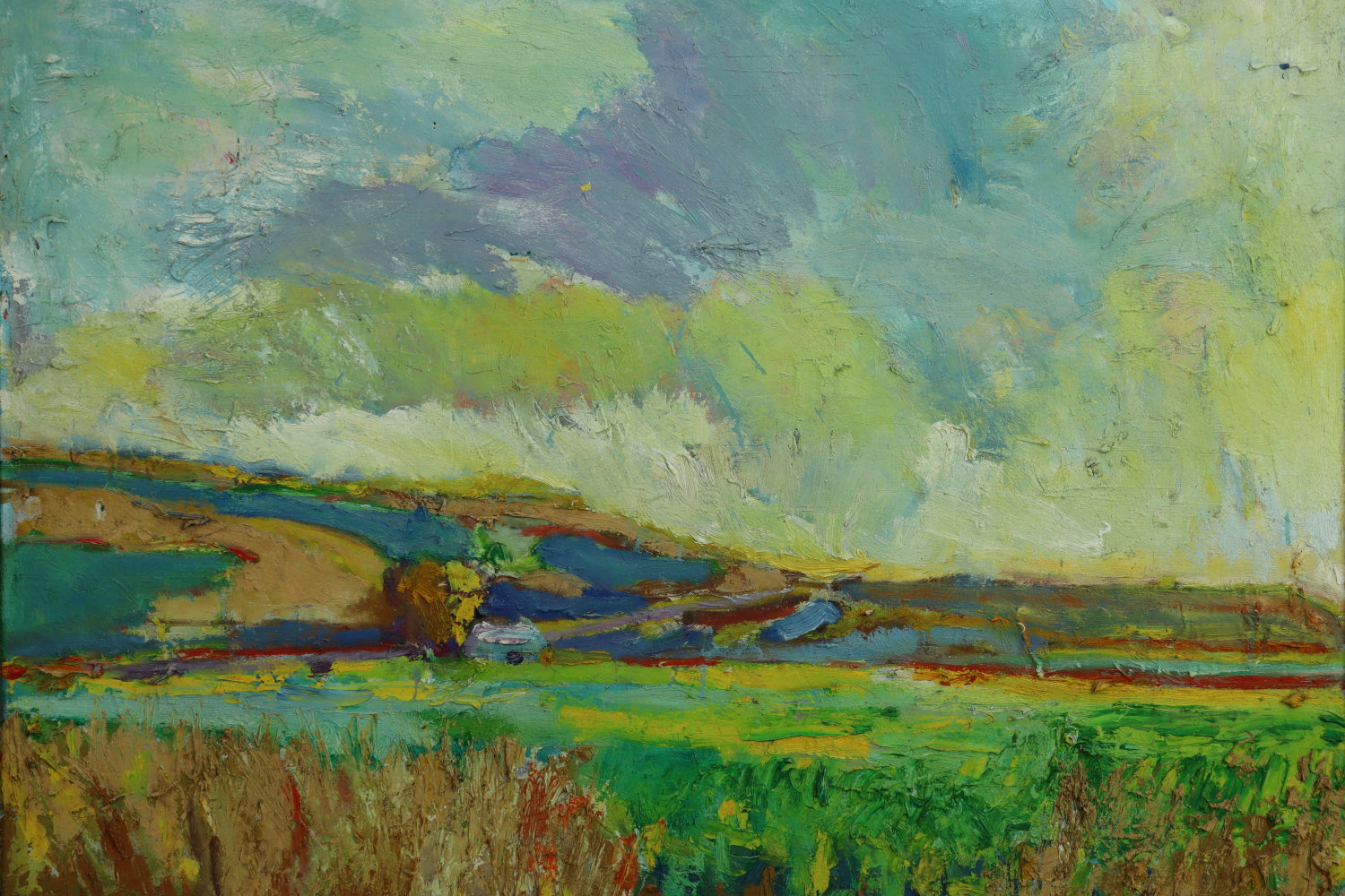 AW372: Gary Lundblad Swanton Valley (N of Santa Cruz) Oil on Canvas