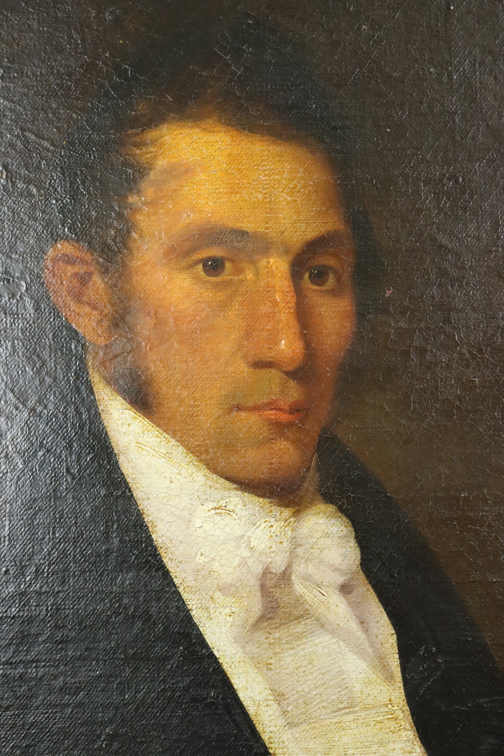AW447: American School - Early 19th C Portrait of a Gentleman - Oil on Canvas