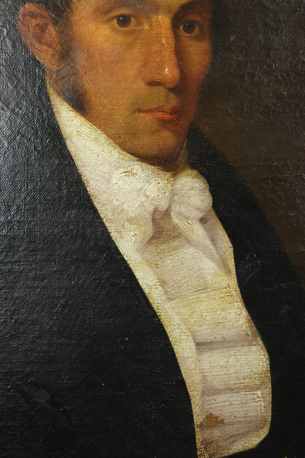 AW447: American School - Early 19th C Portrait of a Gentleman - Oil on Canvas