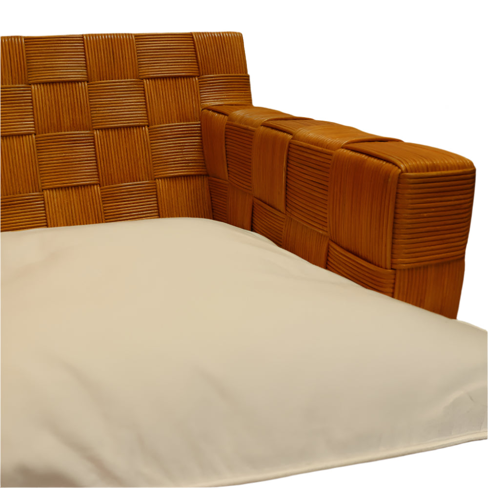 Vintage John Hutton for Donghia Block Island Rattan Sofa  |Work of Man