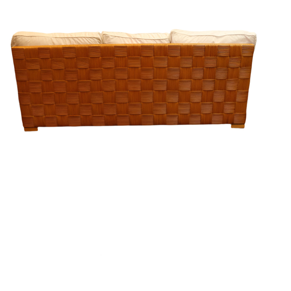 Vintage John Hutton for Donghia Block Island Rattan Sofa  |Work of Man