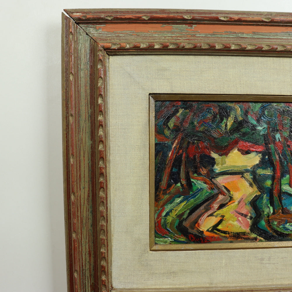 AW551: Maxim Bugzester - Polish/ American, Circa 1940 - Fauvist Landscape - Oil on Canvas