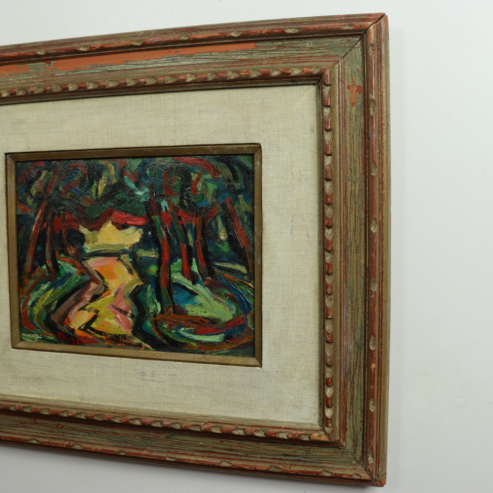 AW551: Maxim Bugzester - Polish/ American, Circa 1940 - Fauvist Landscape - Oil on Canvas