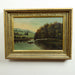 Hudson River Valley (American) School - River Landscape in Period Frame - Oil on Canvas Painting | Work of Man