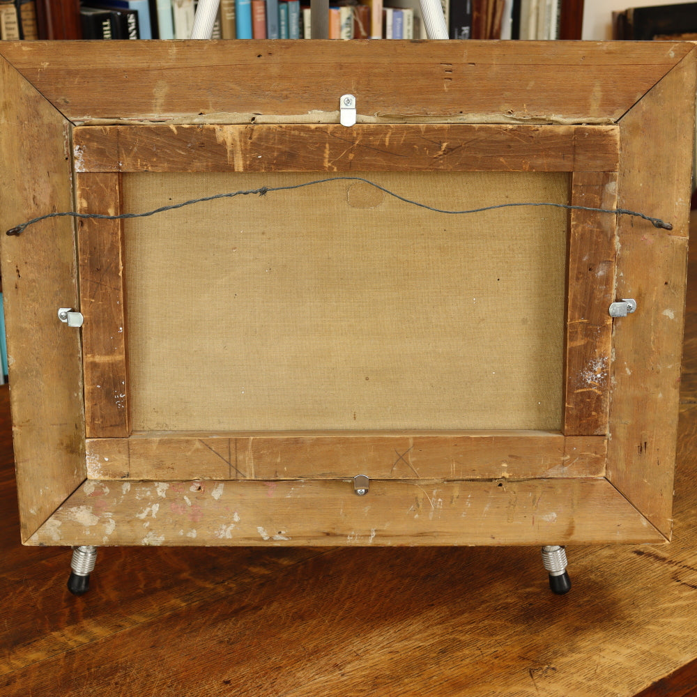 AW552: Hudson River Valley (American) School - River Landscape in Period Frame - Oil on Canvas