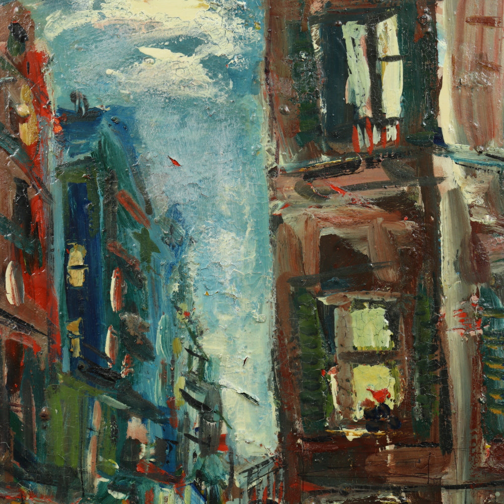 AW419: Pascal Cucaro Streets of San Francisco Oil on Board Painting