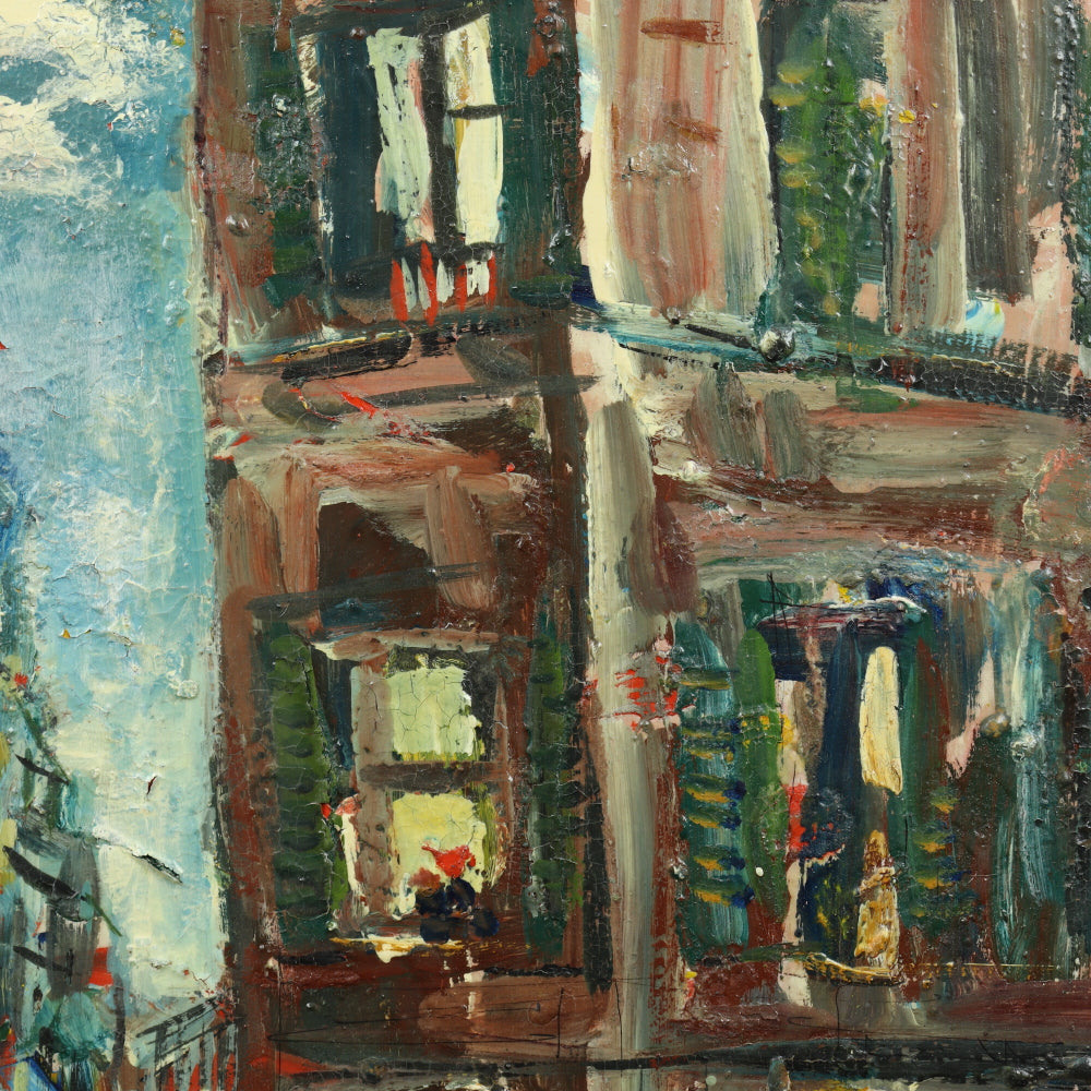 AW419: Pascal Cucaro Streets of San Francisco Oil on Board Painting