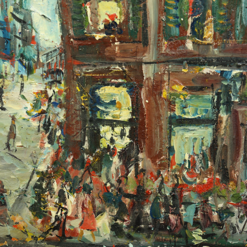 AW419: Pascal Cucaro Streets of San Francisco Oil on Board Painting