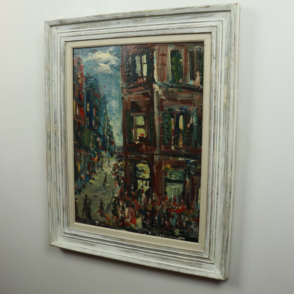 AW419: Pascal Cucaro Streets of San Francisco Oil on Board Painting