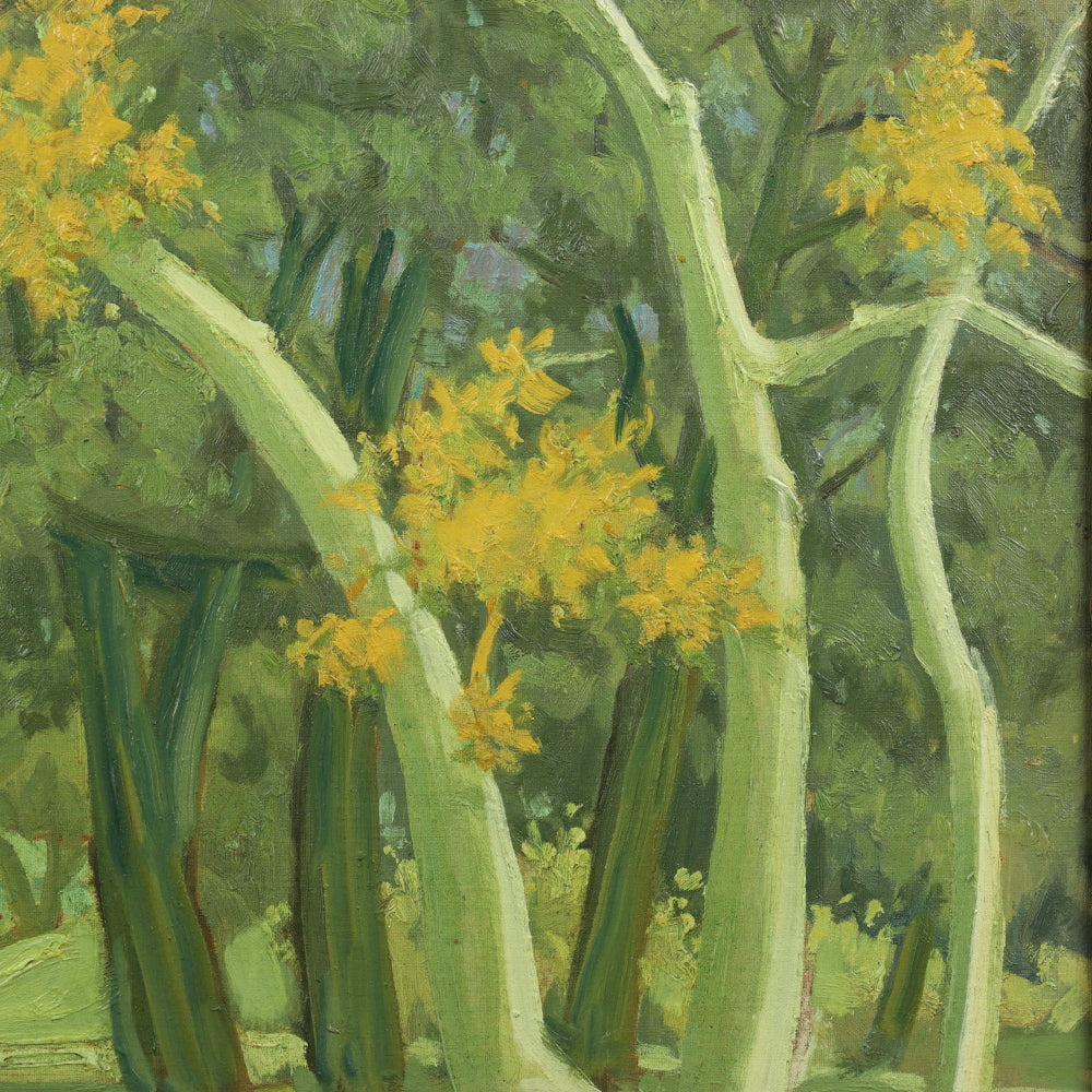 AW109: Ralph Holmes California Impressionist Oil on Board Plein Air Landscape Painting