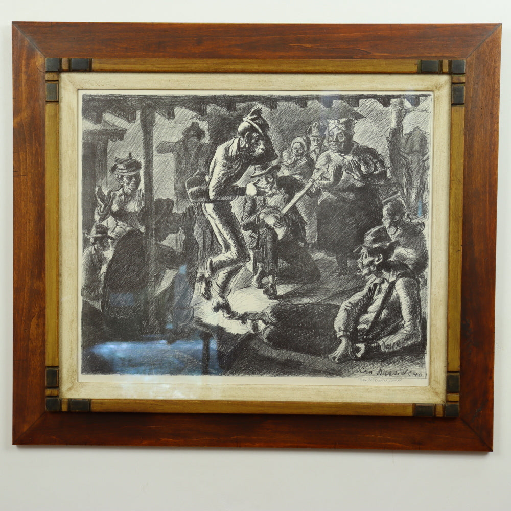 Ben Messick Lithograph "Plantation Party" - Circus 1940 | Work of Man