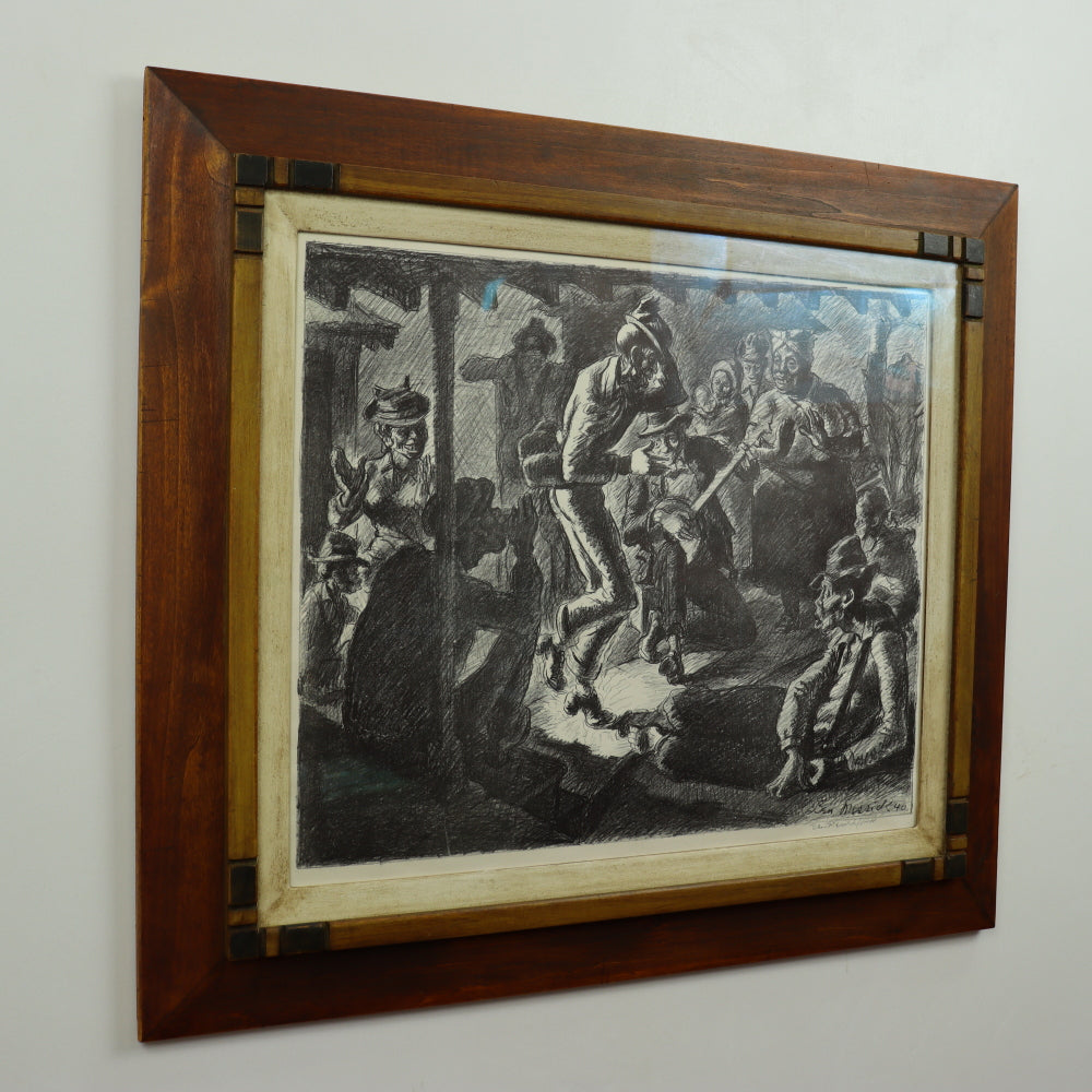 AW8-008: Ben Messick Lithograph "Plantation Party" - Circa 1940