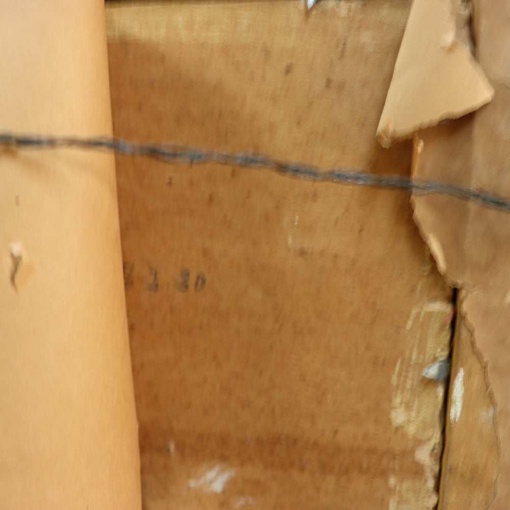 AW085: Elizabeth Hunt Barrett American Impressionist Oil on Board Painting "Snowy Mountains"