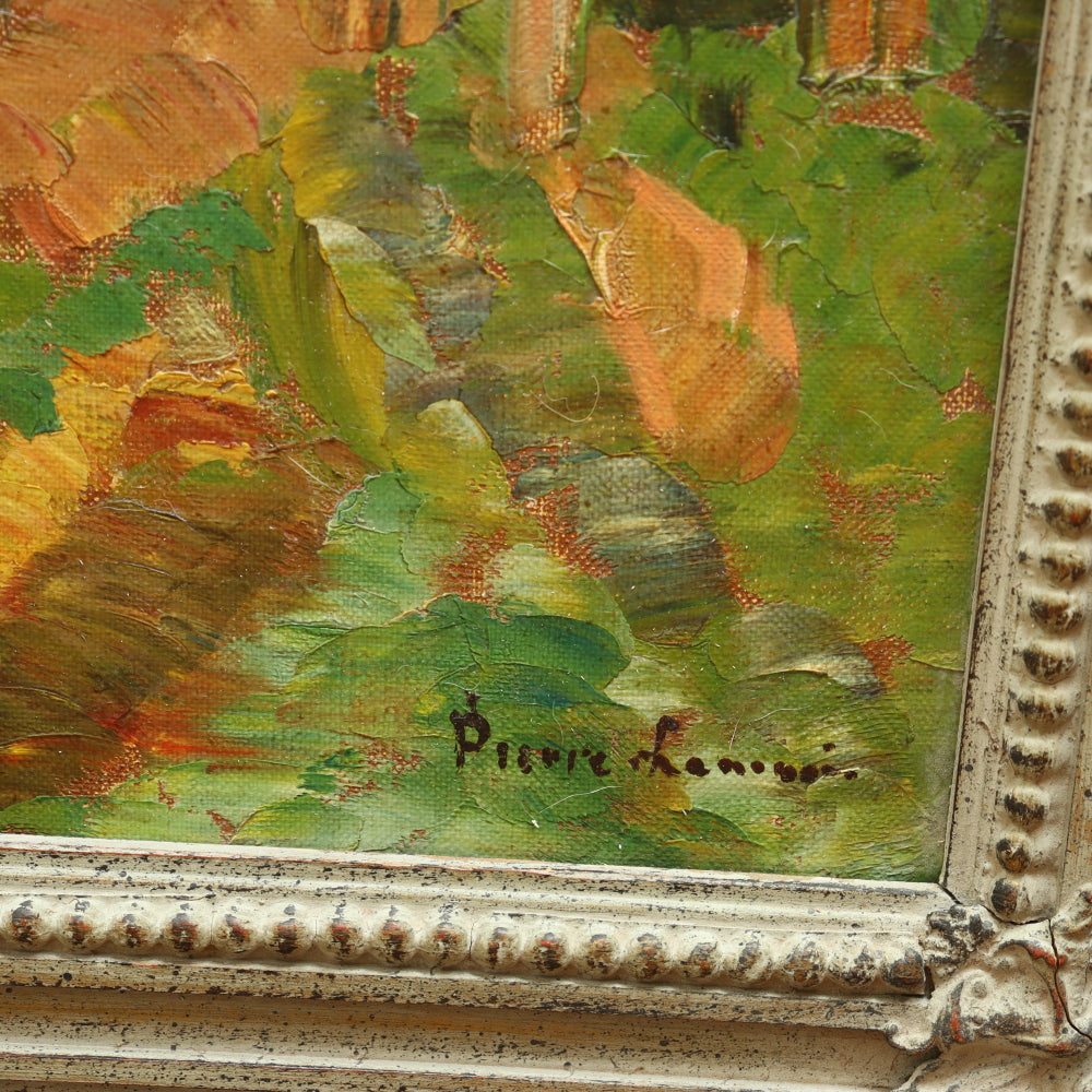 AW619: French School Expressionist Landscape Mid 20th Century Oil on Canvas