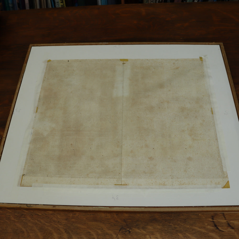 AW7-033: Circa 1690 Etching of Michelangelo Designed Architectural Cornice Details of the Del Palazzo Farnese, Rome By Alessandro Specchi