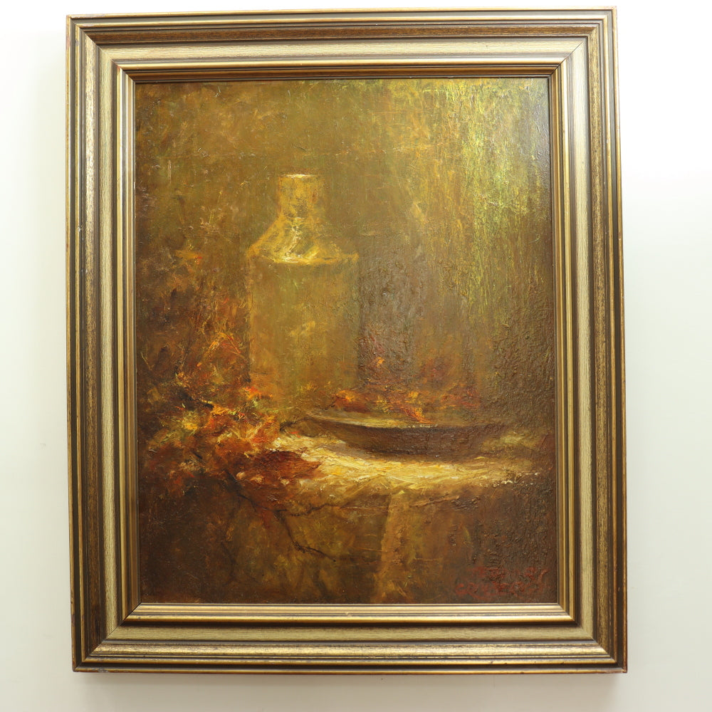 AW070: Teodors Grinbergs "Still Life, Autumn" Oil on Board
