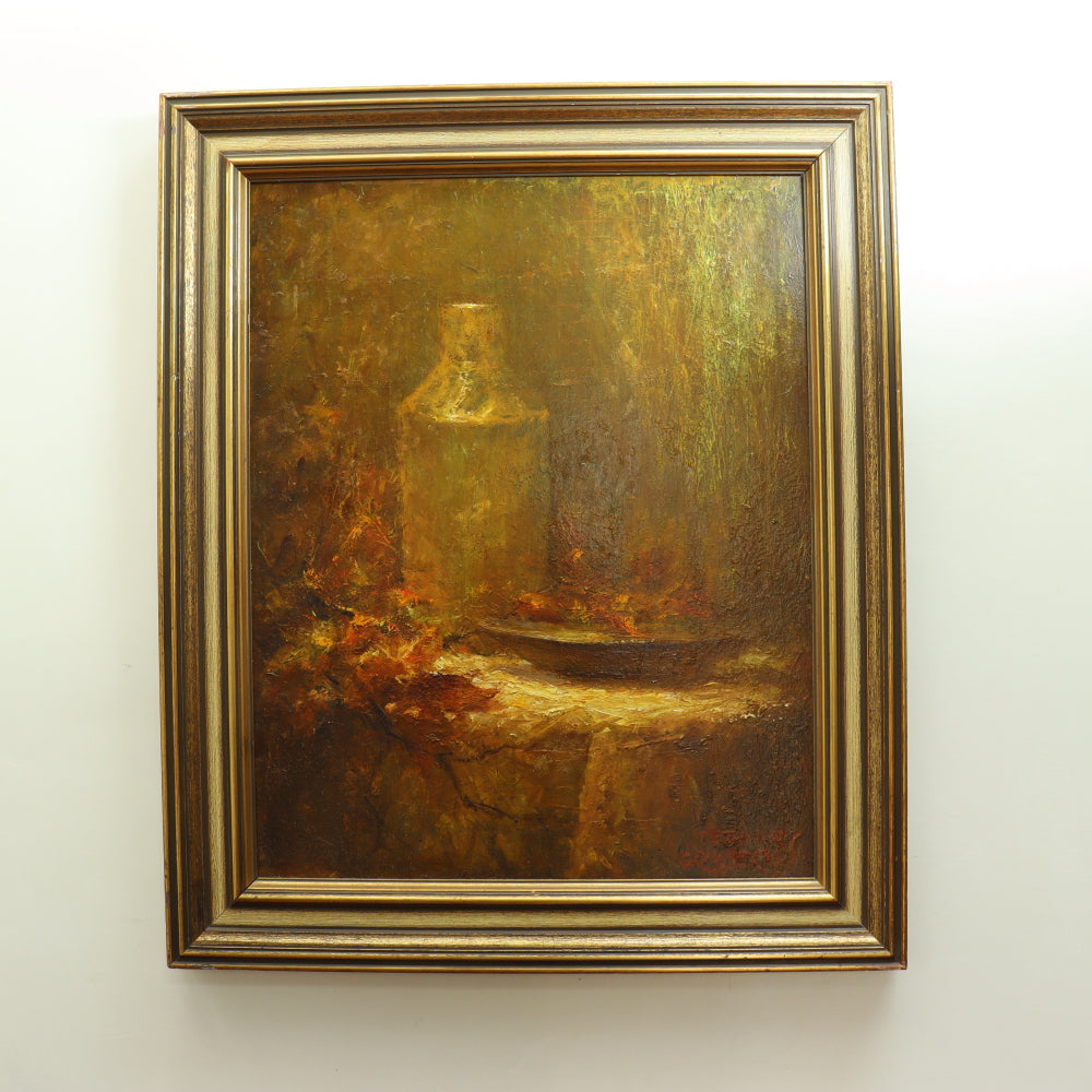 AW070: Teodors Grinbergs "Still Life, Autumn" Oil on Board