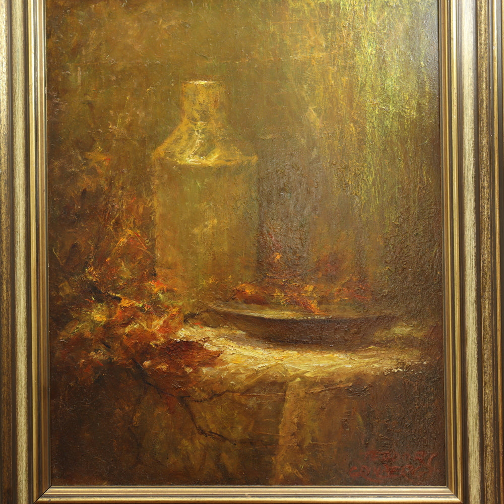 AW070: Teodors Grinbergs "Still Life, Autumn" Oil on Board