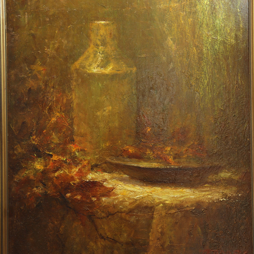 AW070: Teodors Grinbergs "Still Life, Autumn" Oil on Board