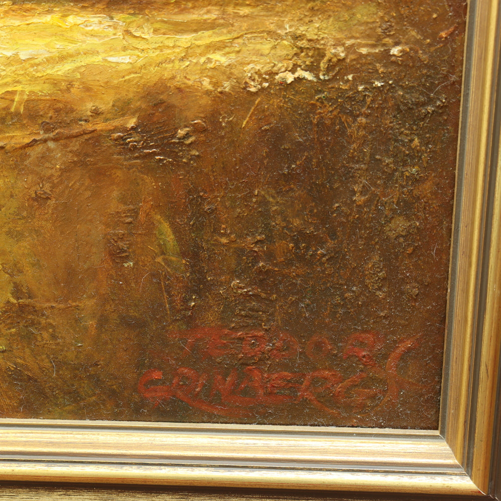 AW070: Teodors Grinbergs "Still Life, Autumn" Oil on Board