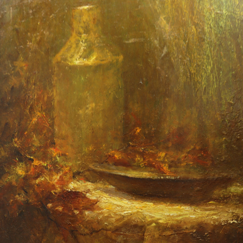 AW070: Teodors Grinbergs "Still Life, Autumn" Oil on Board