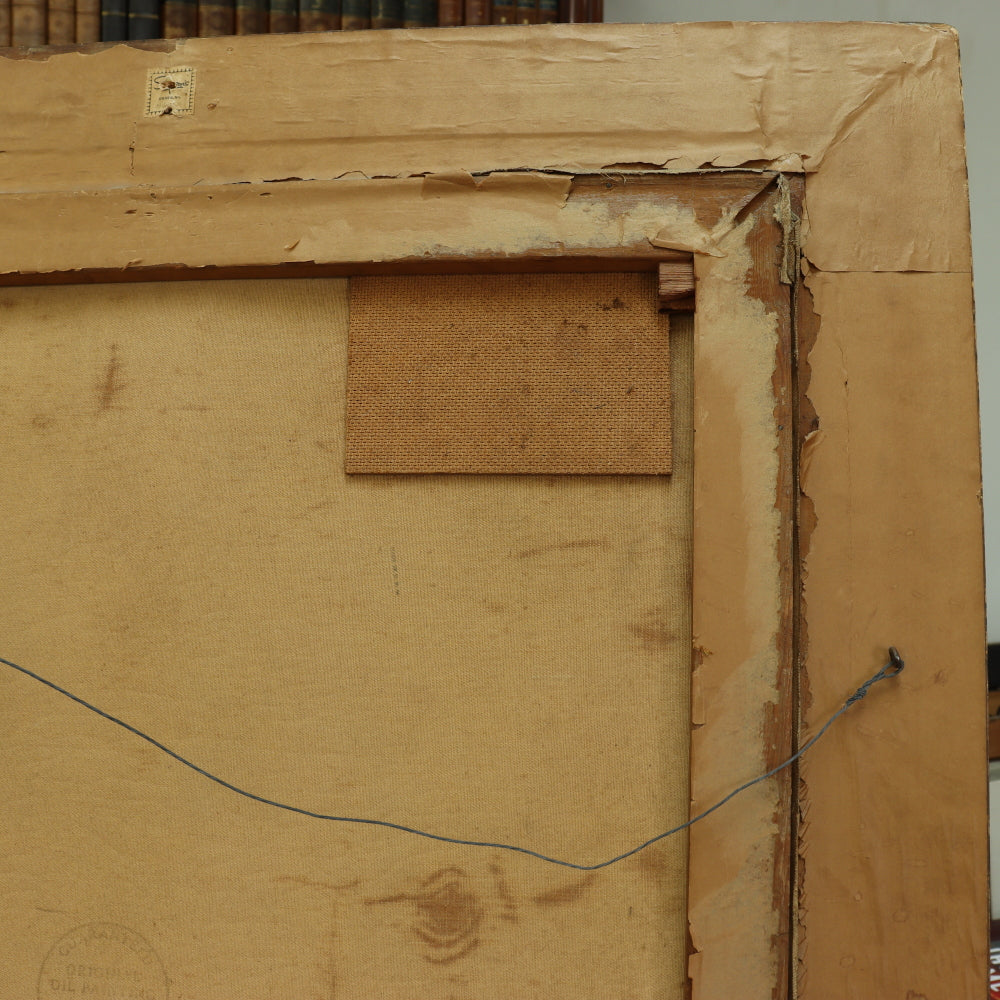 AW648: 19th C Floral Still Life Signed CORBE Oil on Canvas