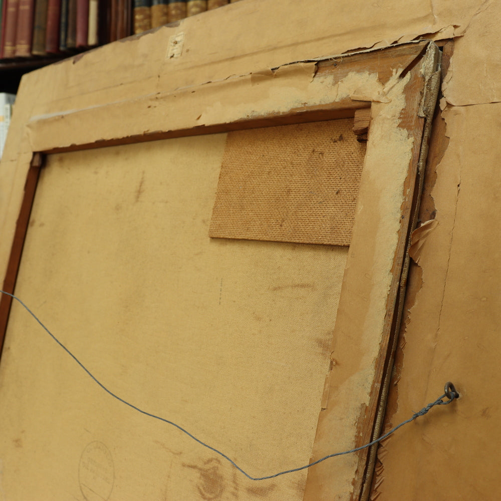 AW648: 19th C Floral Still Life Signed CORBE Oil on Canvas